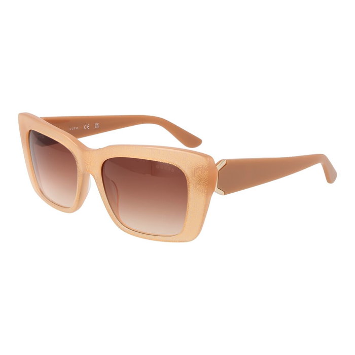 Guess GU7890 57F Gafas de Sol Rectangulares Beige y Marrón