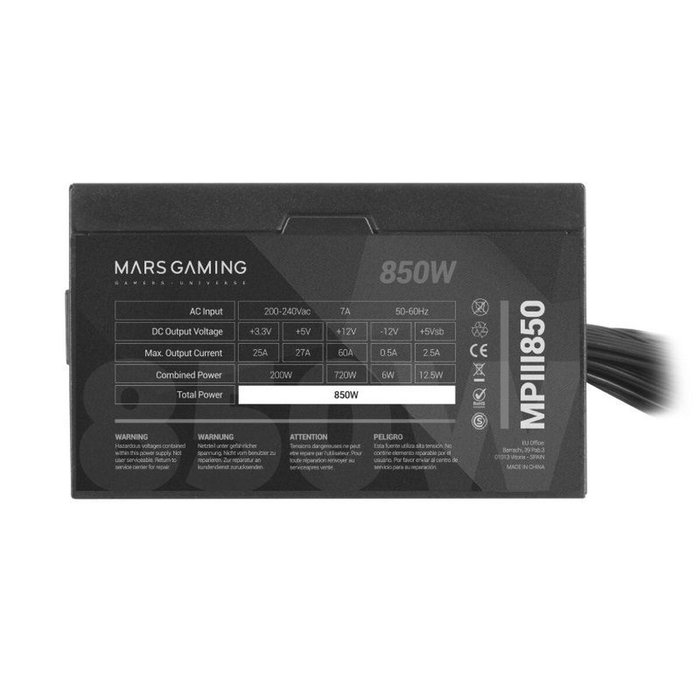Mars Gaming MPIII850 850W ATX Negro y Rojo Mars Gaming MPIII850 850W ATX Negro y Rojo