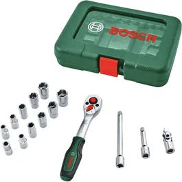 Bosch Juego de llaves de carraca de 1/4" - 15 piezas