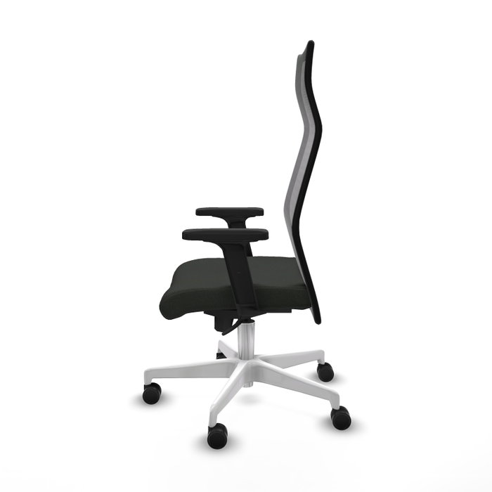 PIQUERAS Y CRESPO Sillón Albacete Negro con Mecanismo Sincro y Base Blanca PIQUERAS Y CRESPO Sillón Albacete Negro con Mecanismo Sincro y Base Blanca
