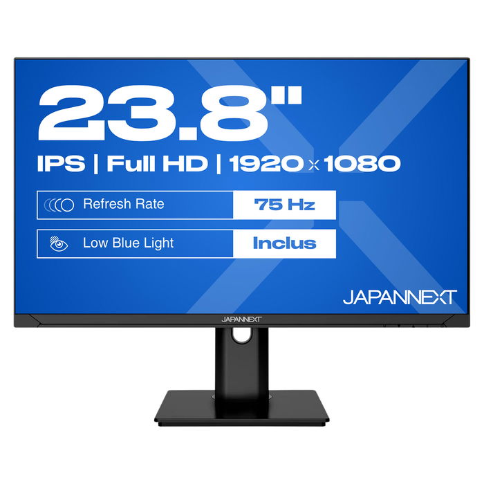 JAPANNEXT JN-IPS2382FHDR-HSP Monitor IPS 24" Full HD (1920x1080) HDR 75Hz AMD FreeSync con Altavoces, VESA y Ajuste de Altura