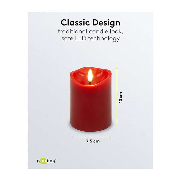 Goobay Velas LED Rojas de 10 cm