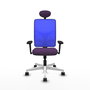 PIQUERAS Y CRESPO Silla de oficina Motilla con mecanismo Sincro, Morado y Azul