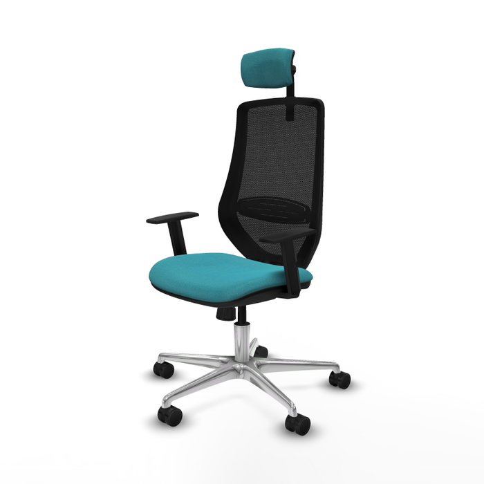 PIQUERAS Y CRESPO Silla de oficina Mardos con mecanismo Sincro, Turquesa y Negro PIQUERAS Y CRESPO Silla de oficina Mardos con mecanismo Sincro, Turquesa y Negro
