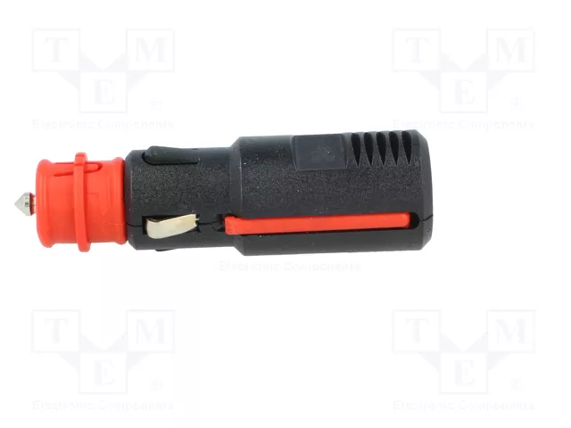PRO CAR Enchufe de mechero de coche con borna de tornillo 8A negro