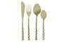 DKD Home Decor Set de Cubertería de 16 Piezas en Inox con Relieve Dorado