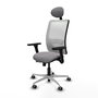 PIQUERAS Y CRESPO Silla de oficina Zulema Gris/Blanco con Mecanismo Sincro/Traslack