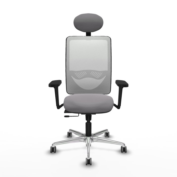 PIQUERAS Y CRESPO Silla de oficina Zulema Gris/Blanco con Mecanismo Sincro/Traslack PIQUERAS Y CRESPO Silla de oficina Zulema Gris/Blanco con Mecanismo Sincro/Traslack