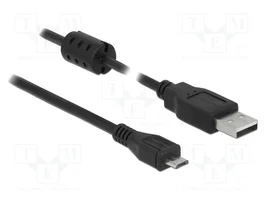 DeLOCK Cable USB 2.0 Tipo-A a Micro-USB B, 1 m, Negro