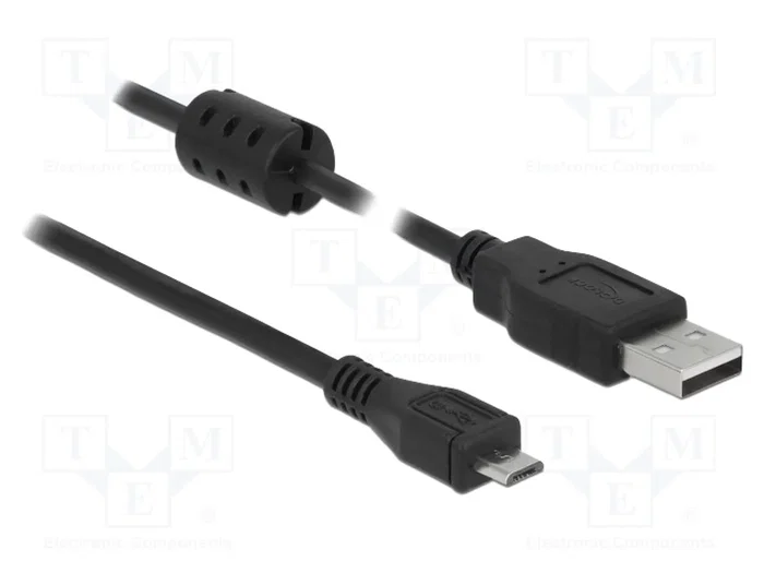 DeLOCK Cable USB 2.0 Tipo-A a Micro-USB B, 1 m, Negro DeLOCK Cable USB 2.0 Tipo-A a Micro-USB B, 1 m, Negro