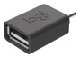 Logitech Adaptador USB-C a USB-A Grafito 956-000005