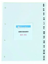Indice Para Listin Telefonico Iberplas Pvc Alfabetico 12 Pestañas 4 Taladros