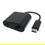 VALUE 12.99.1118 Adaptador USB-C a Ethernet Gigabit con Puerto PD de 100W, USB 3.2 Gen 2, Negro, para PC y Laptop