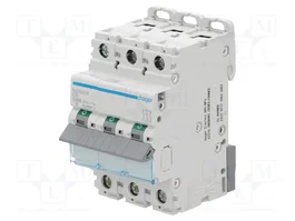 HAGER Interruptor magnetotérmico NCN 3 polos 6A 10kA