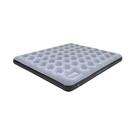 High Peak Colchón Doble Inflable de Aire Comfort Plus 40027, Tamaño Gigante 185x200 cm, 20 cm Grosor, Interior y Exterior, Con Bomba Incorporada, Color Negro/Azul/Gris