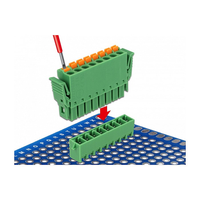 DeLOCK 65974 Bloque de terminales para placa 8 pines 3,81 mm vertical
