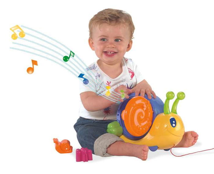 Molto Arrastre Caracol Encajable con Música 26cm