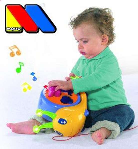 Molto Arrastre Caracol Encajable con Música 26cm