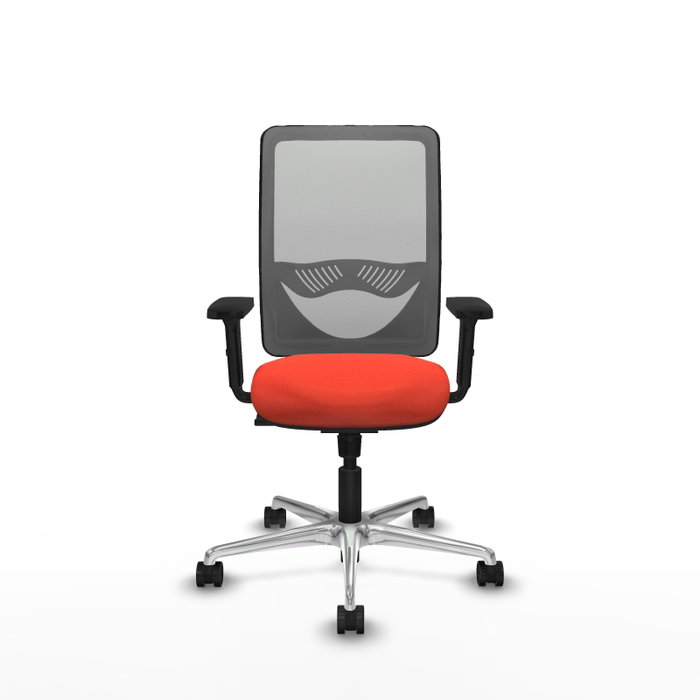PIQUERAS Y CRESPO Silla de oficina Zulema con mecanismo Sincro, Tela Naranja oscuro y Malla Gris PIQUERAS Y CRESPO Silla de oficina Zulema con mecanismo Sincro, Tela Naranja oscuro y Malla Gris