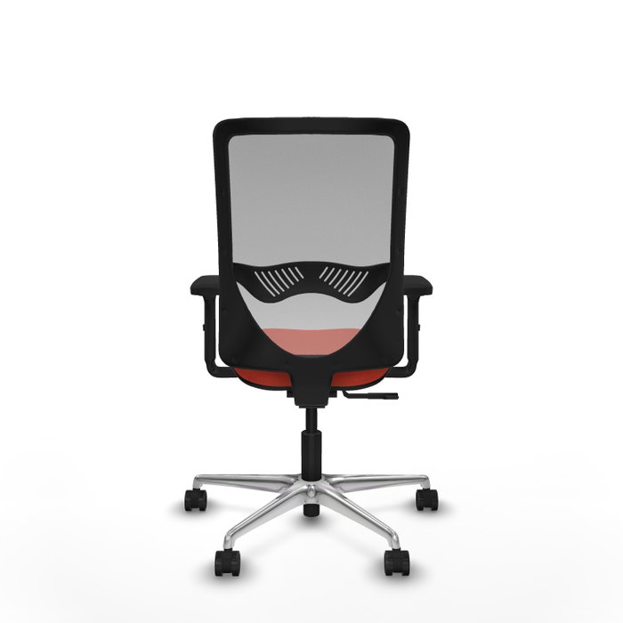 PIQUERAS Y CRESPO Silla de oficina Zulema con mecanismo Sincro, Tela Naranja oscuro y Malla Gris PIQUERAS Y CRESPO Silla de oficina Zulema con mecanismo Sincro, Tela Naranja oscuro y Malla Gris
