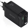 Aisens ASCH-65W3P071-BK Cargador GaN 65W Negro, 2x USB-C, 1x USB-A, Carga Rápida