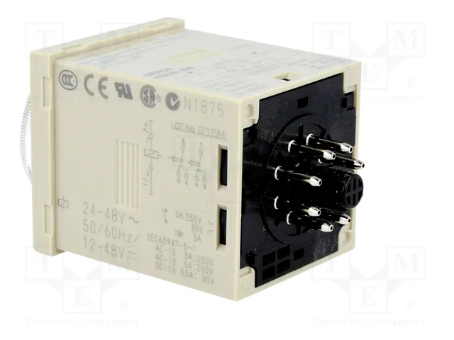 OMRON H3CR-A8 Relé de tiempo analógico 24-48VAC/12-48VDC DPDT