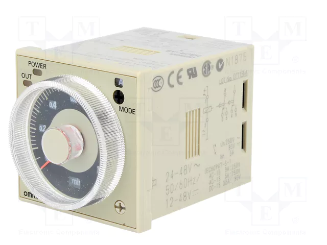 OMRON H3CR-A8 Relé de tiempo analógico 24-48VAC/12-48VDC DPDT