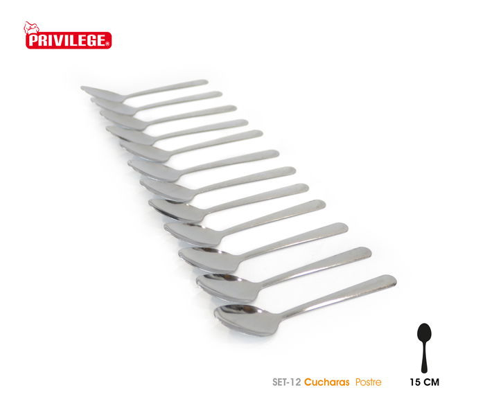 Privilege Set 12 Cucharas Postre Privilege (24 Unidades)