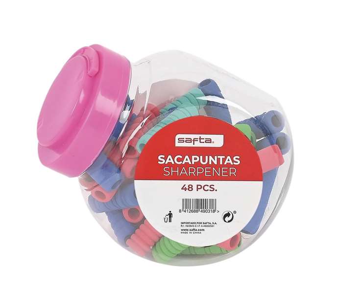 Safta Bote 48 pcs. Adaptador de Lápiz Surtido Español 10x12x10cm Modelos Surtidos Safta Bote 48 pcs. Adaptador de Lápiz Surtido Español 10x12x10cm Modelos Surtidos