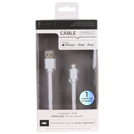 Be Mix Cable Carga y Sincronización USB Lightning a USB Plano 1m