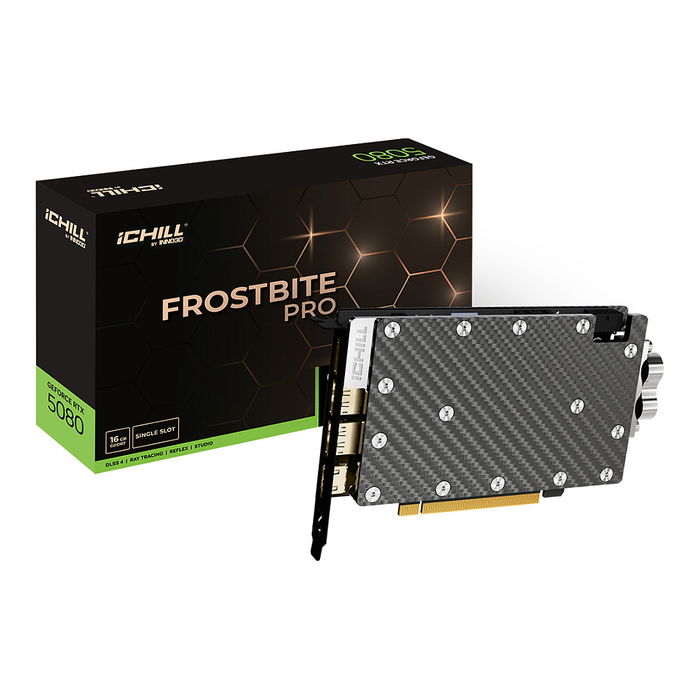 Inno3D RTX 5080 16GB GDDR7 iChill Frostbite Pro Tarjeta Gráfica con 3 Ventiladores