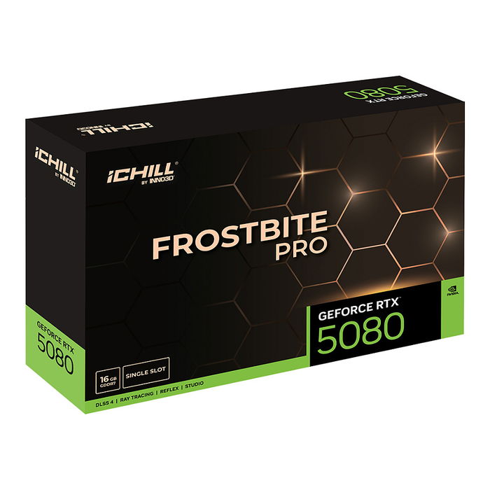 Inno3D RTX 5080 16GB GDDR7 iChill Frostbite Pro Tarjeta Gráfica con 3 Ventiladores