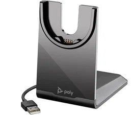 Poly Base de carga Voyager USB-A, soporte de recarga, negro