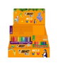 BIC Kids Expositor Surtido de Rotuladores Kid Couleur y Ceras Plastidecor