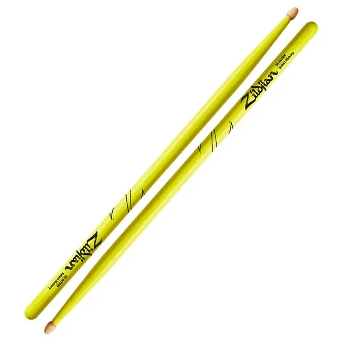 Zildjian Baquetas 5A Hickory Neon Amarillo