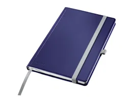 Leitz Cuaderno de tapa dura A5 con 80 hojas cuadriculadas azul titan