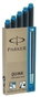 PARKER Cartuchos de tinta azul real para pluma estilográfica, pack de 5