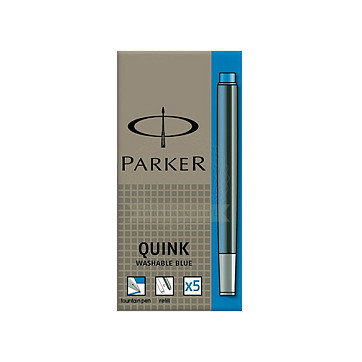 Parker 5 Cartuchos de Tinta Quink Azul Real Lavable
