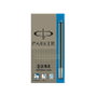 Parker 5 Cartuchos de Tinta Quink Azul Real Lavable