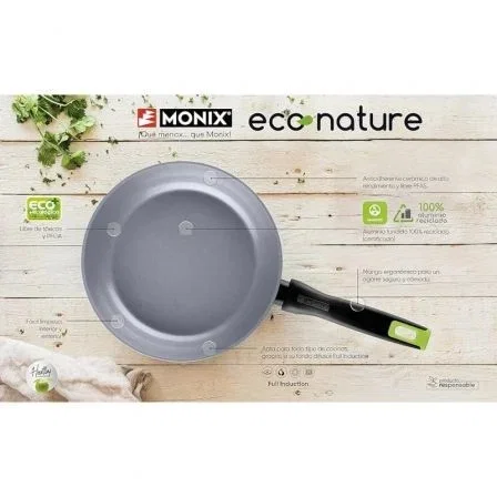 Monix M261222 Sartén Eco Nature Ø22cm Aluminio Forjado Apta para Inducción