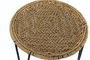 DKD Home Decor Bali 2020 Mesita Auxiliar Marron Negro Metal Cuerda 62 x 40.5 x 62 cm Set de 3