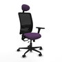 PIQUERAS Y CRESPO Silla de oficina Zulema con mecanismo Sincro/Traslack, Morado y Negro