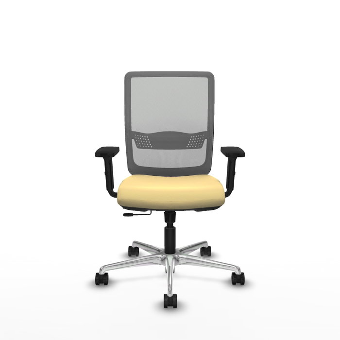 PIQUERAS Y CRESPO Silla de oficina Haches con mecanismo Sincro/Traslack, Crema y Gris PIQUERAS Y CRESPO Silla de oficina Haches con mecanismo Sincro/Traslack, Crema y Gris