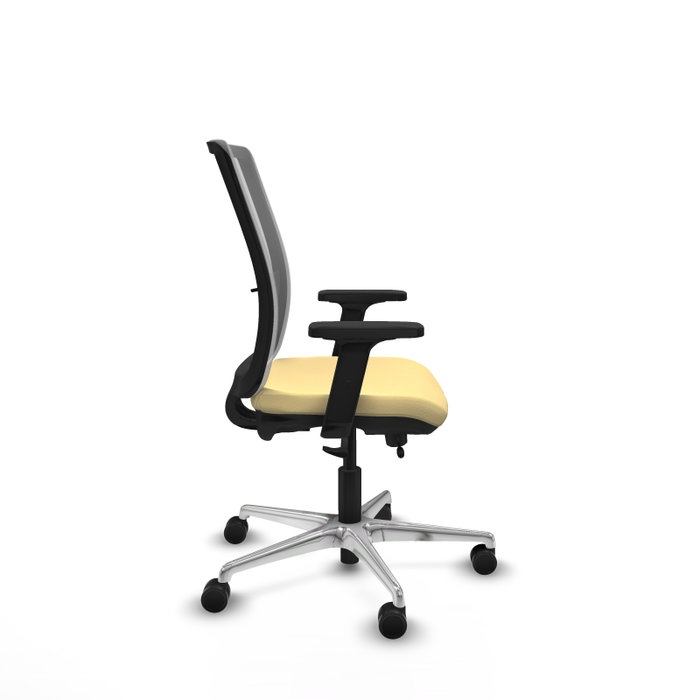 PIQUERAS Y CRESPO Silla de oficina Haches con mecanismo Sincro/Traslack, Crema y Gris PIQUERAS Y CRESPO Silla de oficina Haches con mecanismo Sincro/Traslack, Crema y Gris