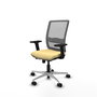 PIQUERAS Y CRESPO Silla de oficina Haches con mecanismo Sincro/Traslack, Crema y Gris