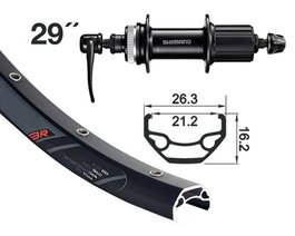 Exal Rueda Trasera Winora Rodi Rock 28 con Buje Shimano 8-11V