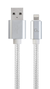 Gembird Cable Lightning a USB B Trenzado 1,8 m Plata