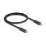 DeLOCK Cable USB Type-C a USB Type-C 80 Gbps 0,5 m Negro