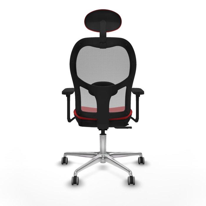 PIQUERAS Y CRESPO Silla de oficina Jorquera con mecanismo Sincro/Traslack, Rojo y Gris