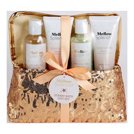 Mellow Splendor Estuche Neceser Mellow Splendor Gel Ducha, Sales Baño, Loción Corporal, Exfoliante